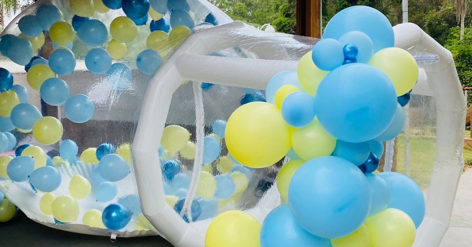 Bubble house no chá revelação: celebre com privacidade